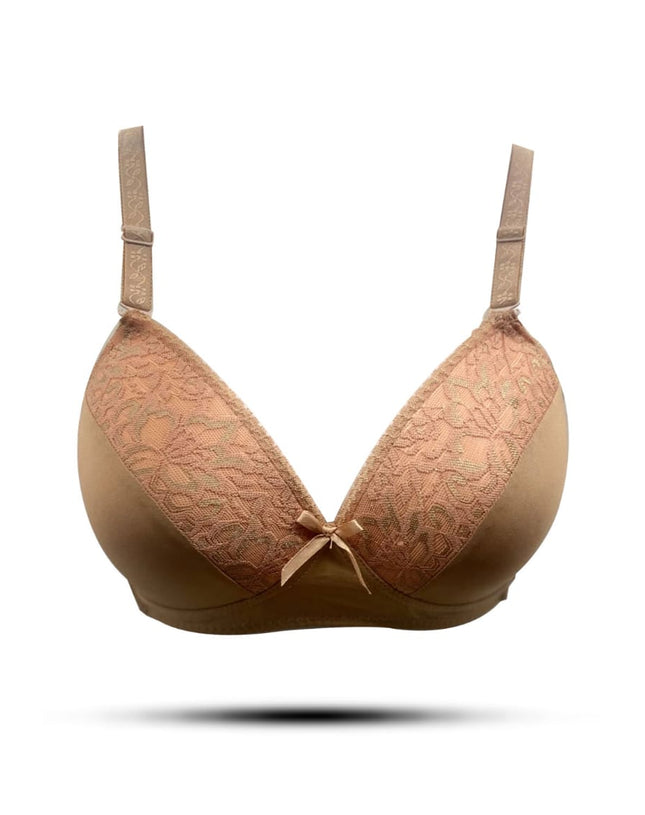 Lace-Accented Padded Bra