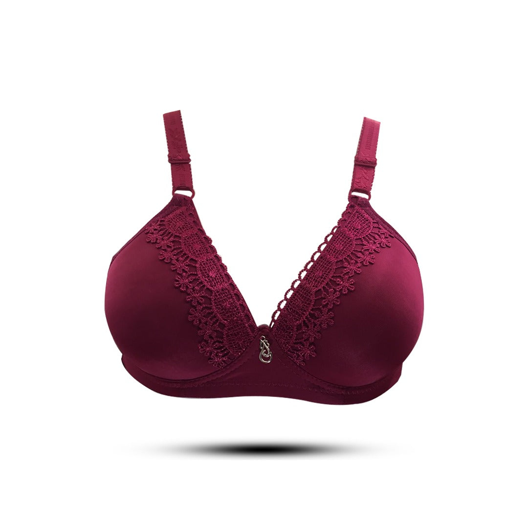 Lace-Trimmed Padded Bra