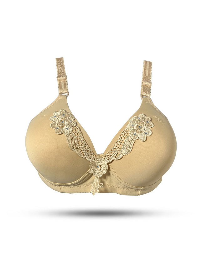 Beige Embedded Pad Bra